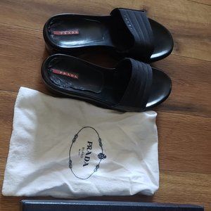 Prada woman platform black size 39